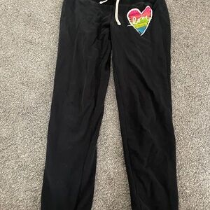 Mossimo Supply Co. Black Kids Bottoms with Rainbow Heart